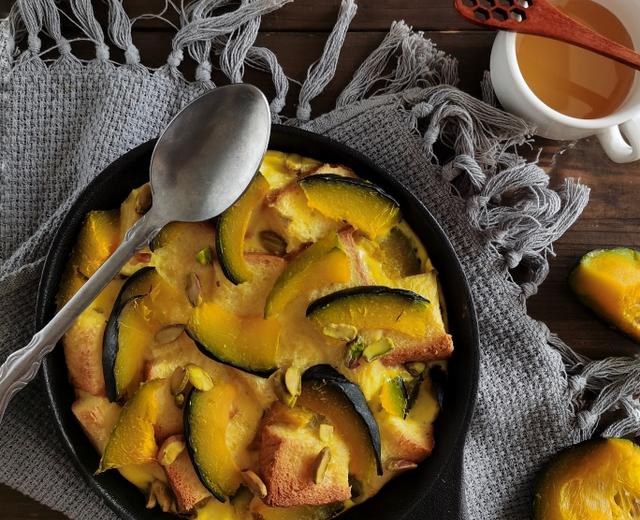 🔥南瓜和吐司的完美结合~贝贝南瓜吐司布丁❗❗的做法