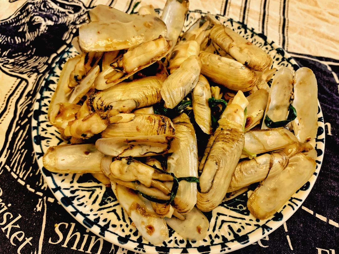 不胖宵夜之快手葱油蛏子的做法