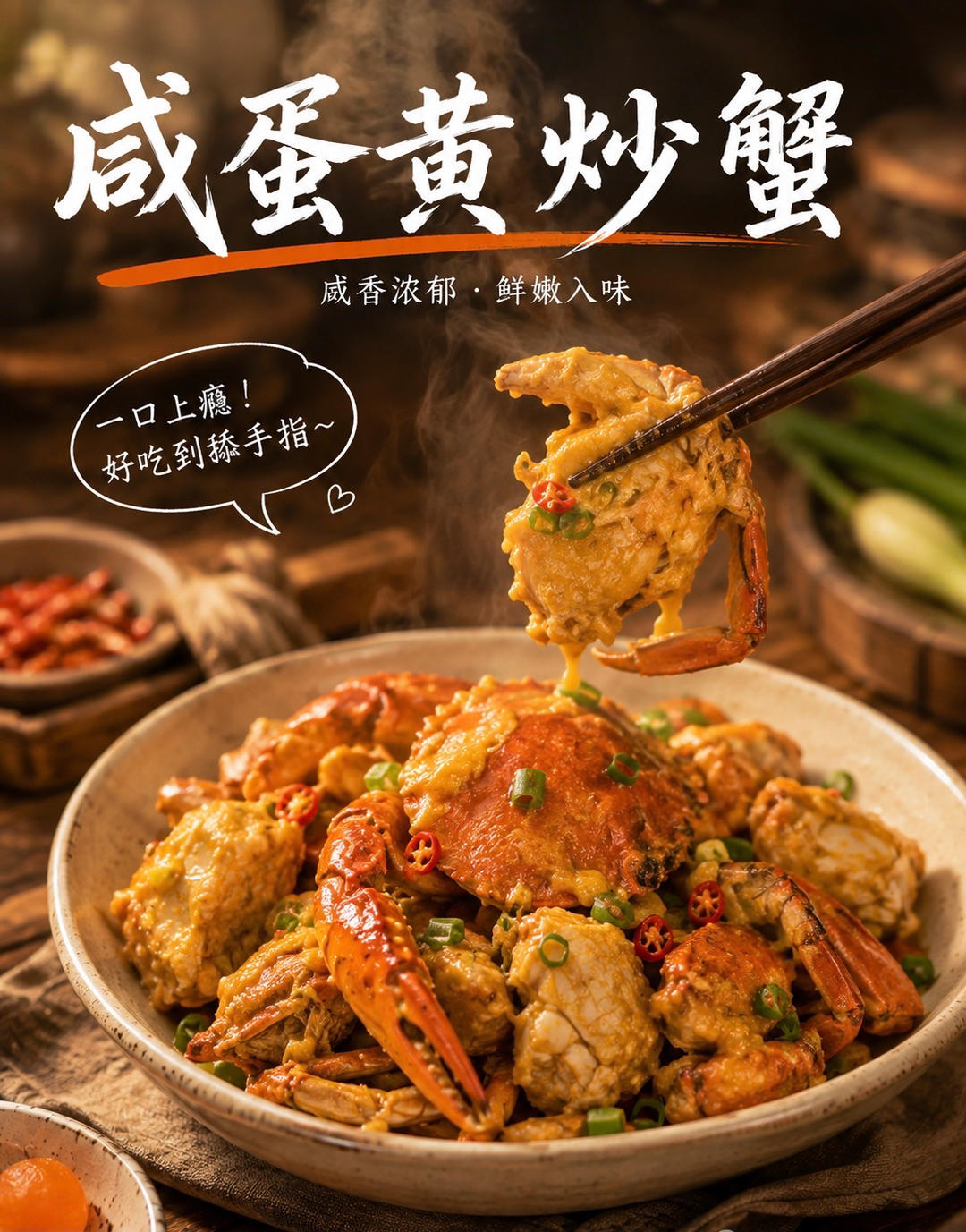 咸蛋黄炒蟹