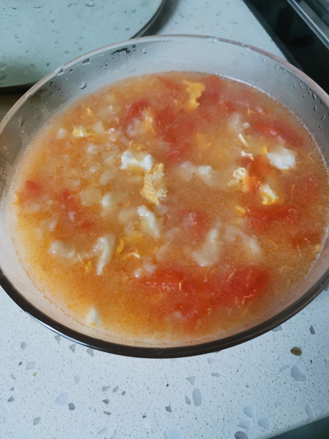 西红柿鸡蛋疙瘩汤