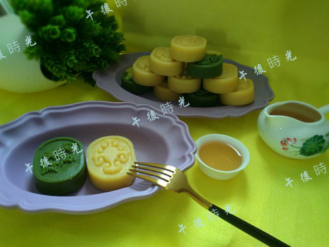 抹茶双色绿豆糕