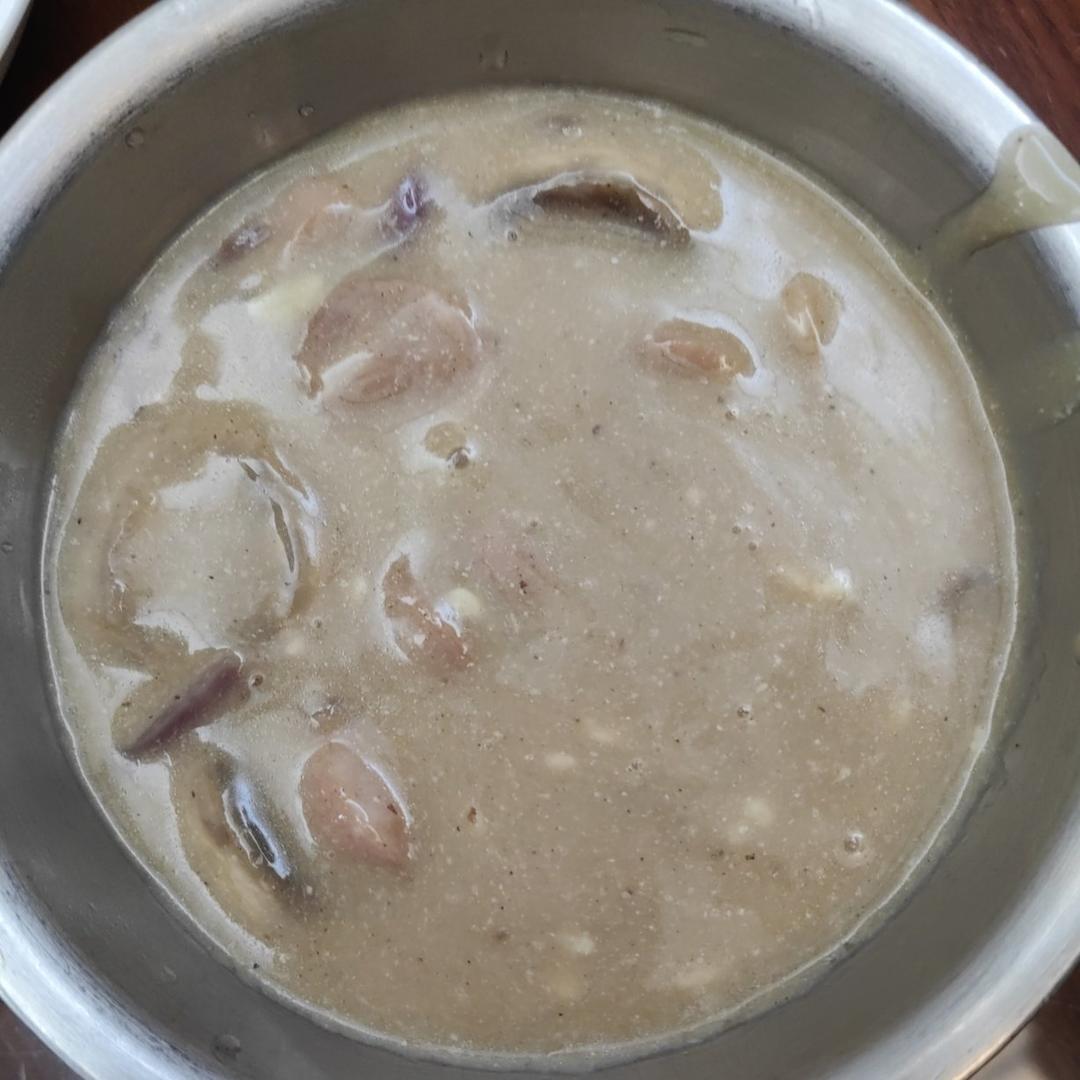 奶油磨菇汤不加面粉版两碗