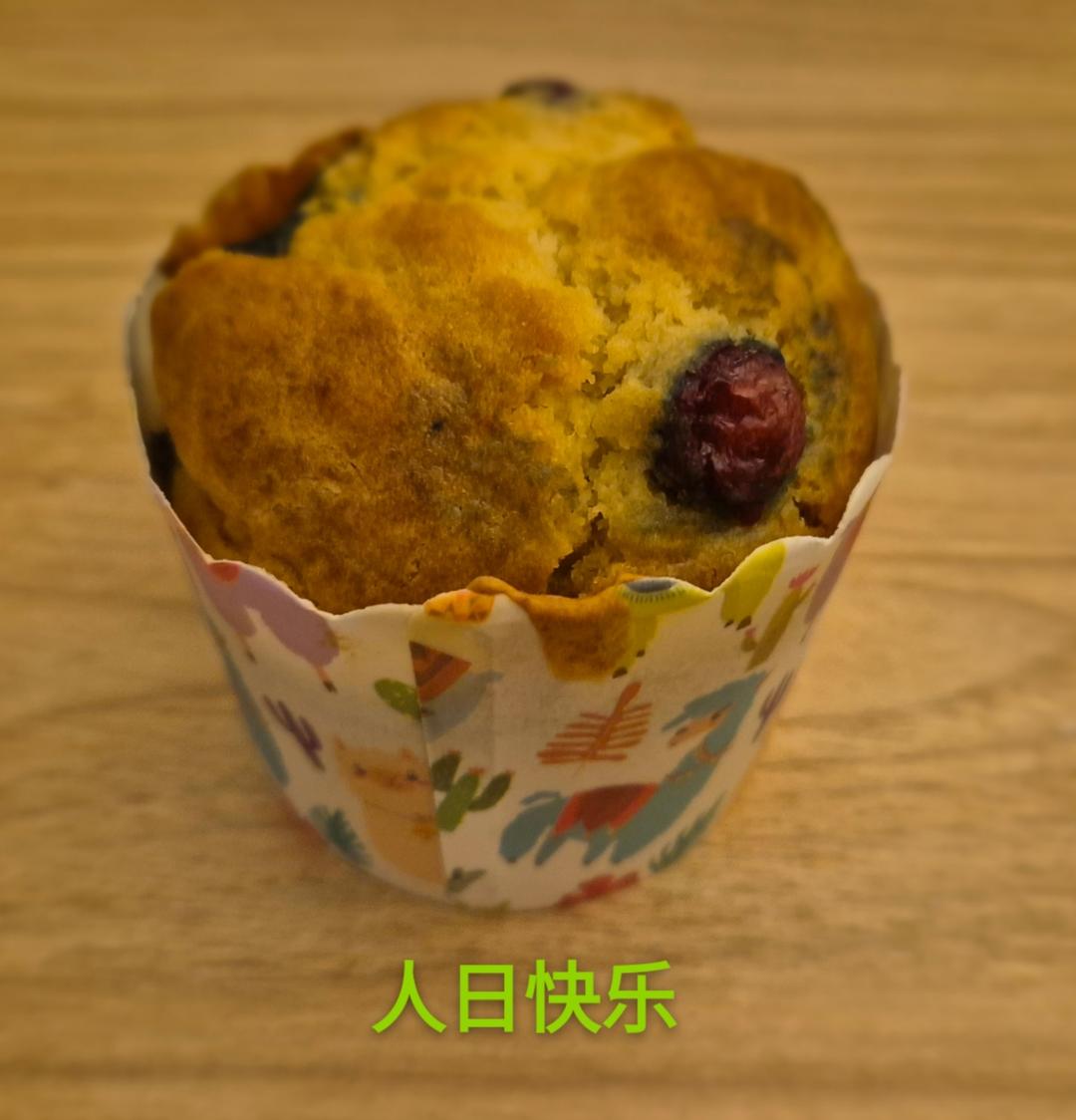 【萌萌大蘑菇头】酥粒蓝莓麦芬