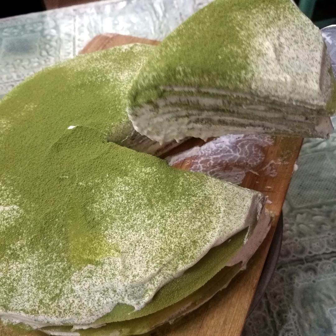 美味的煎蛋糕—抹茶千层蛋糕