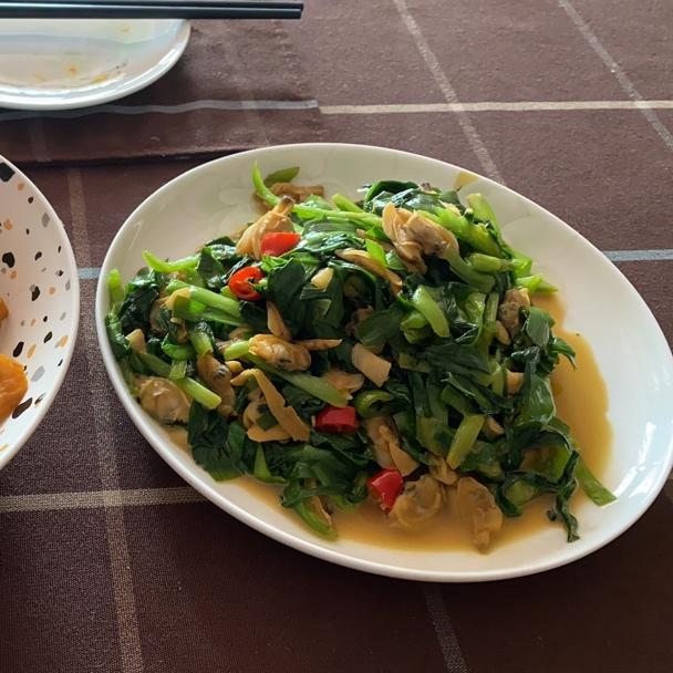 韭菜炒蛤蜊肉