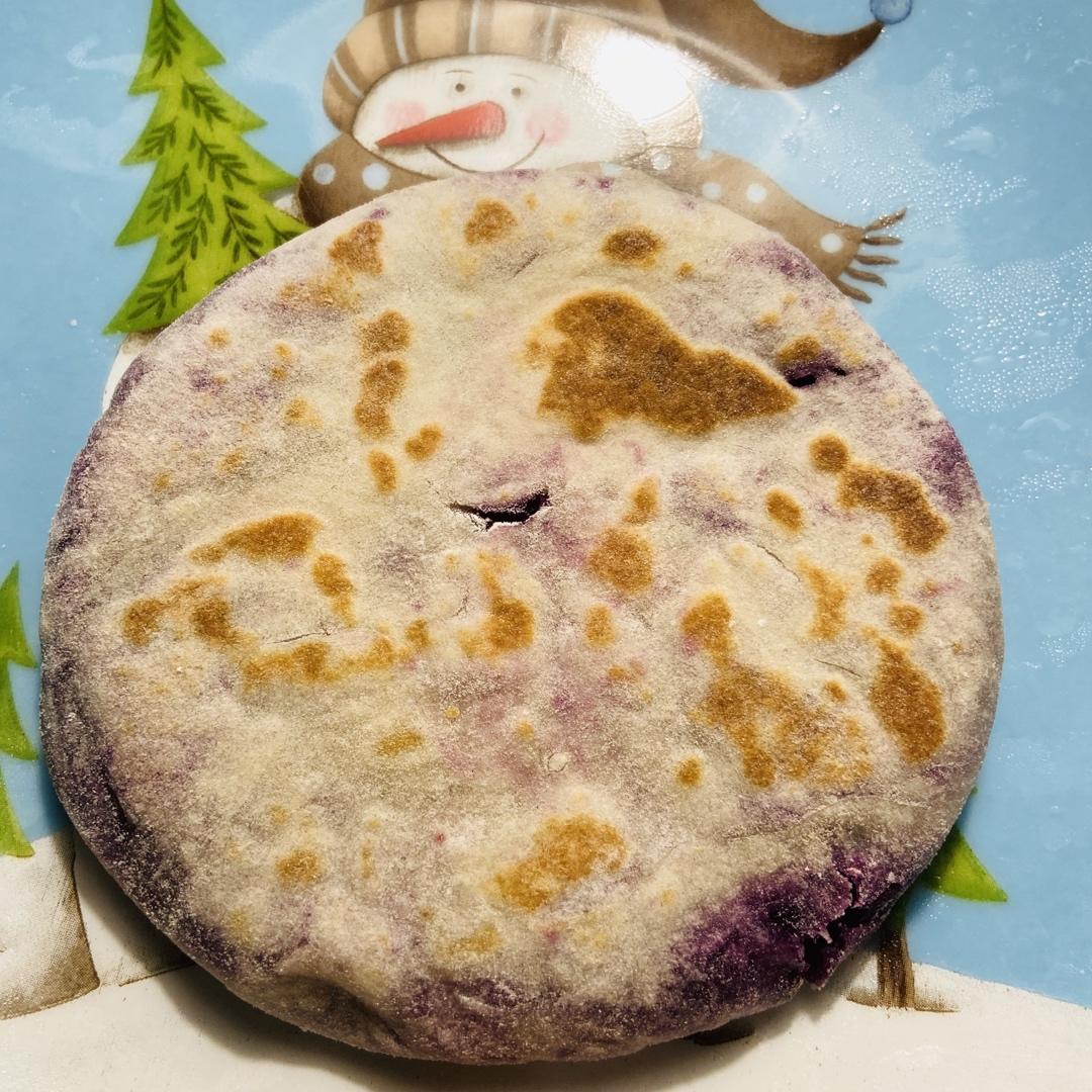 烫面紫薯饼