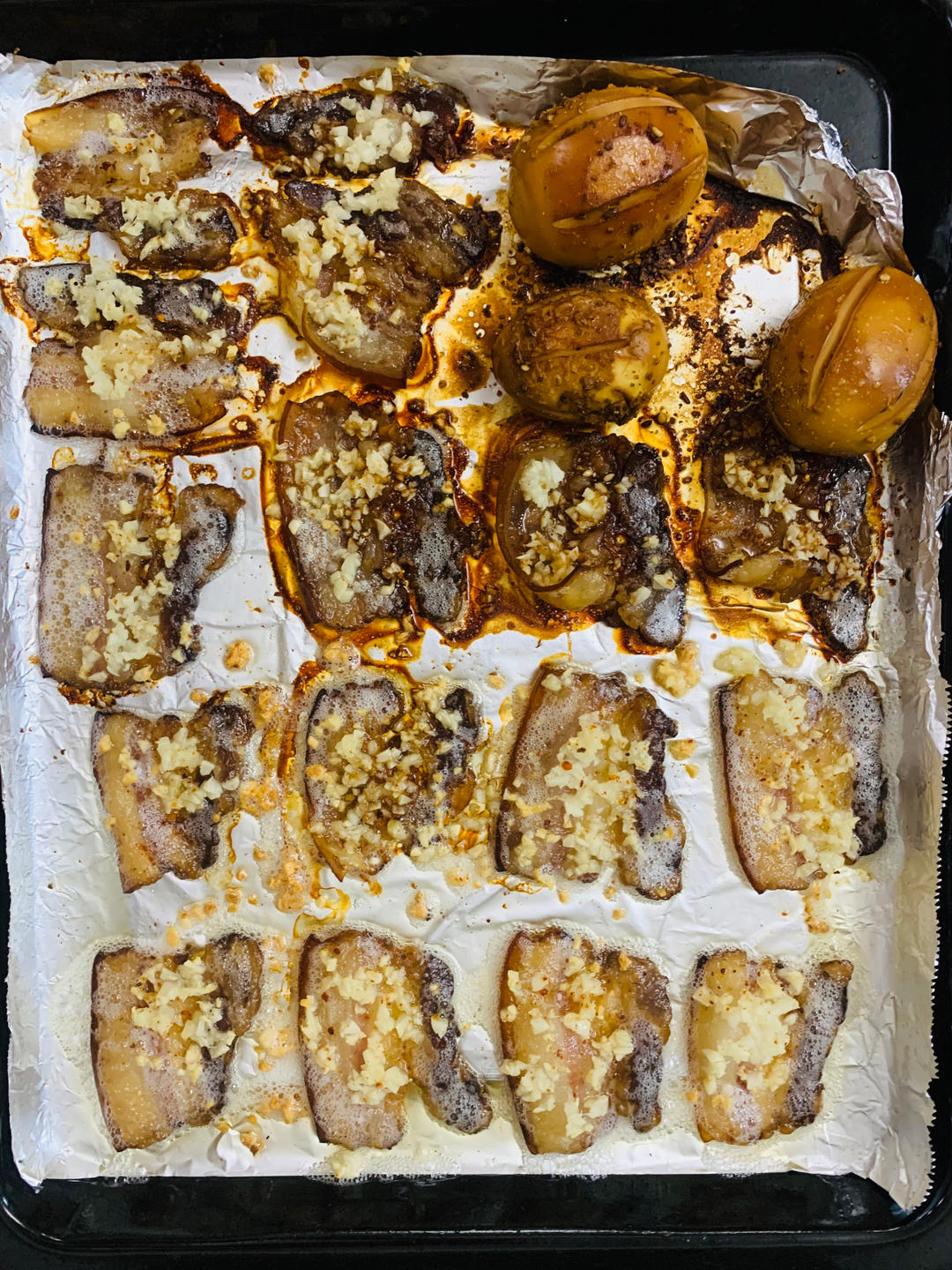 烤箱版 蒜香腊肉