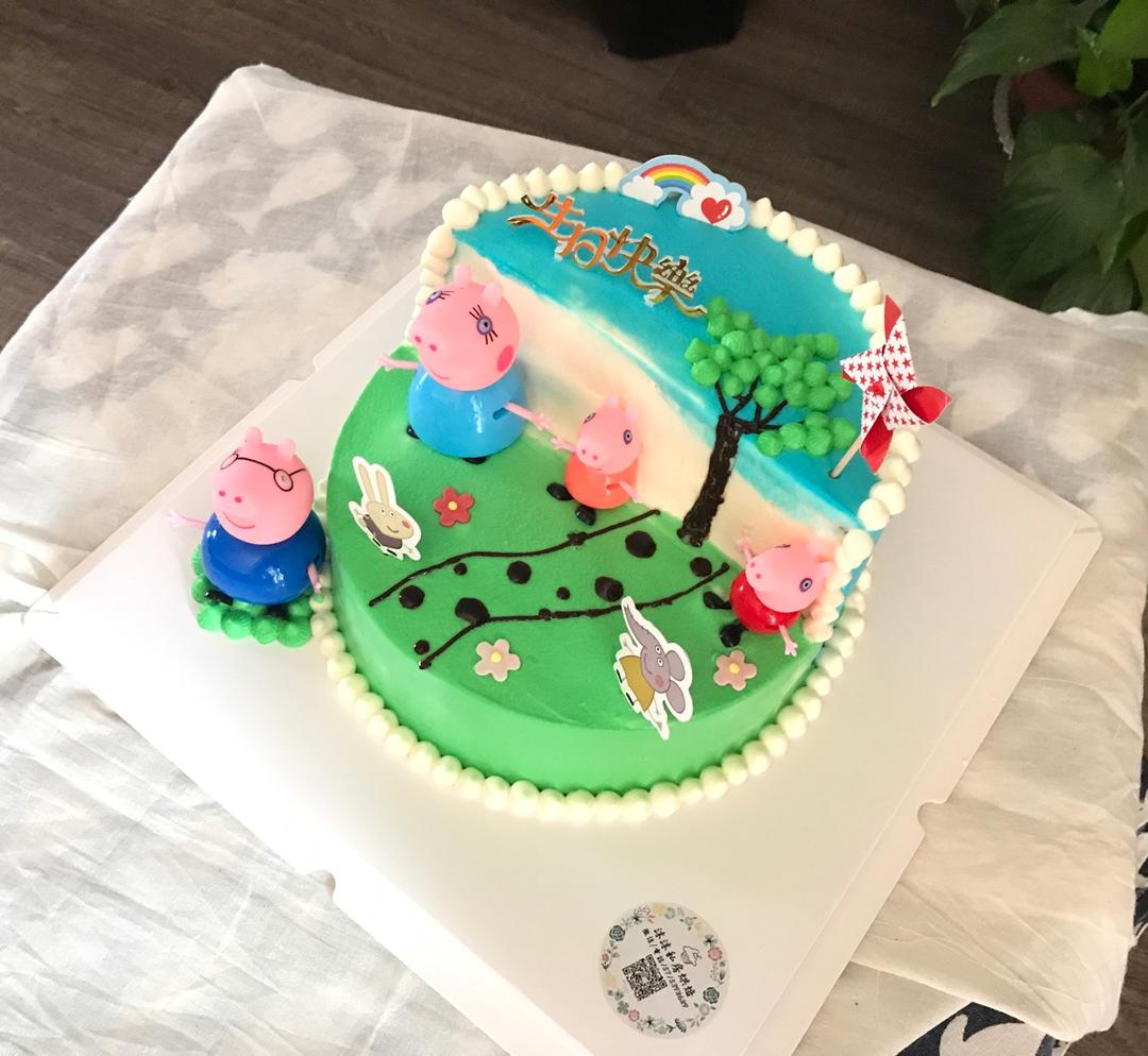 小猪佩奇场景蛋糕