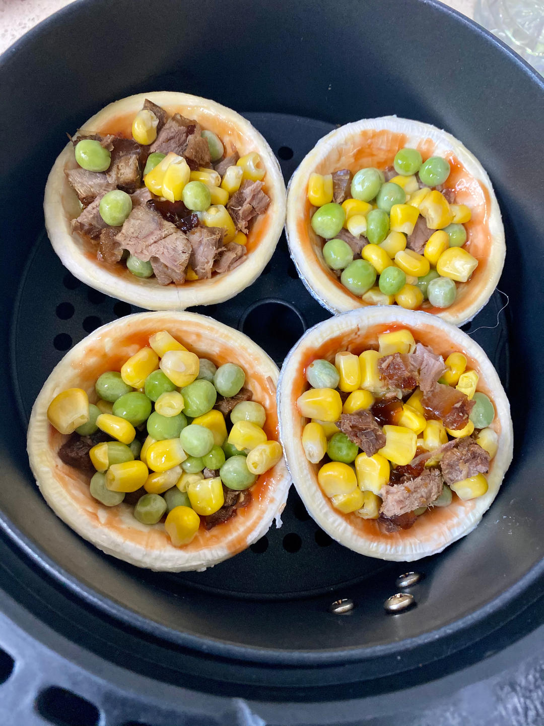 佛系做蛋挞牛肉披萨（空气炸锅）的做法