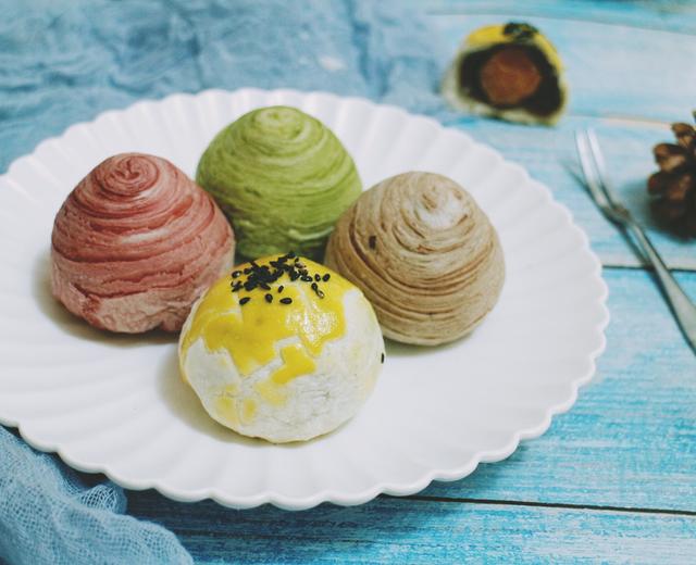 三色蛋黄酥20个量的做法