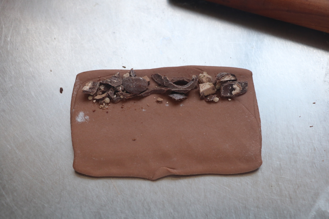 巧克力毛毛虫馒头的做法 步骤4