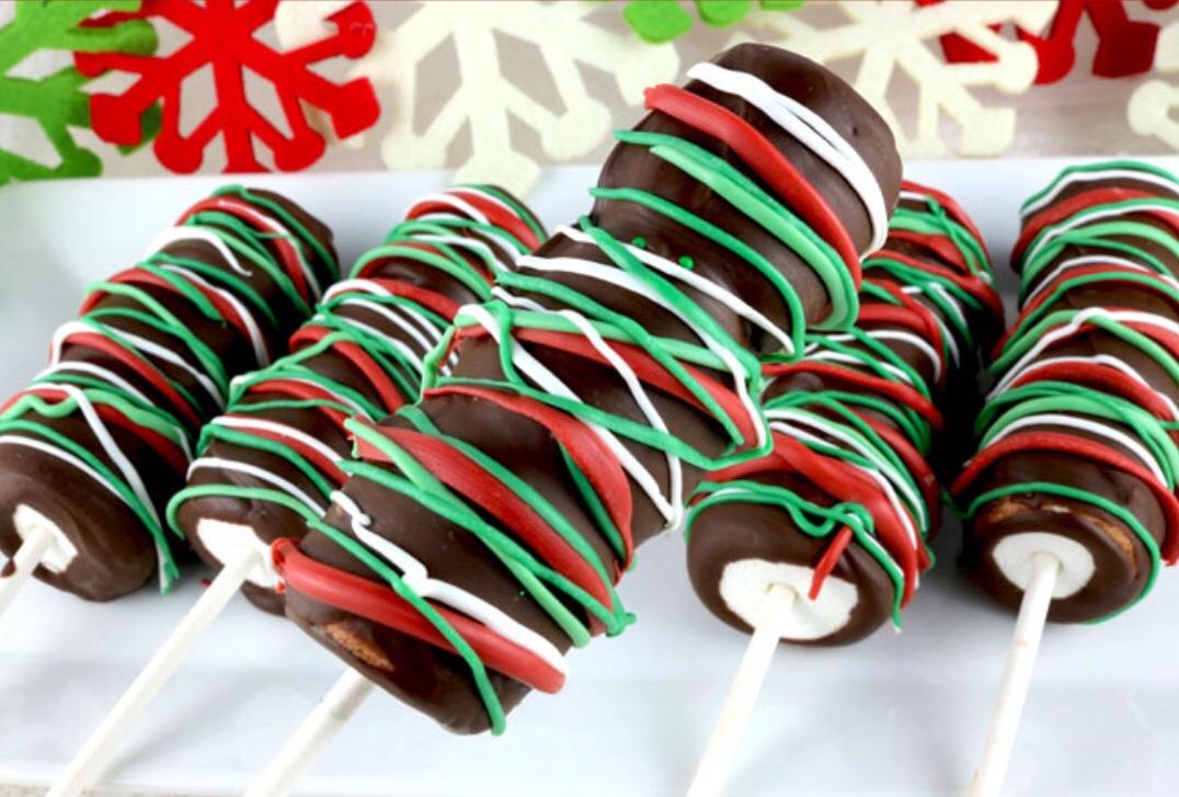 圣诞快手巧克力棉花棒棒糖的做法