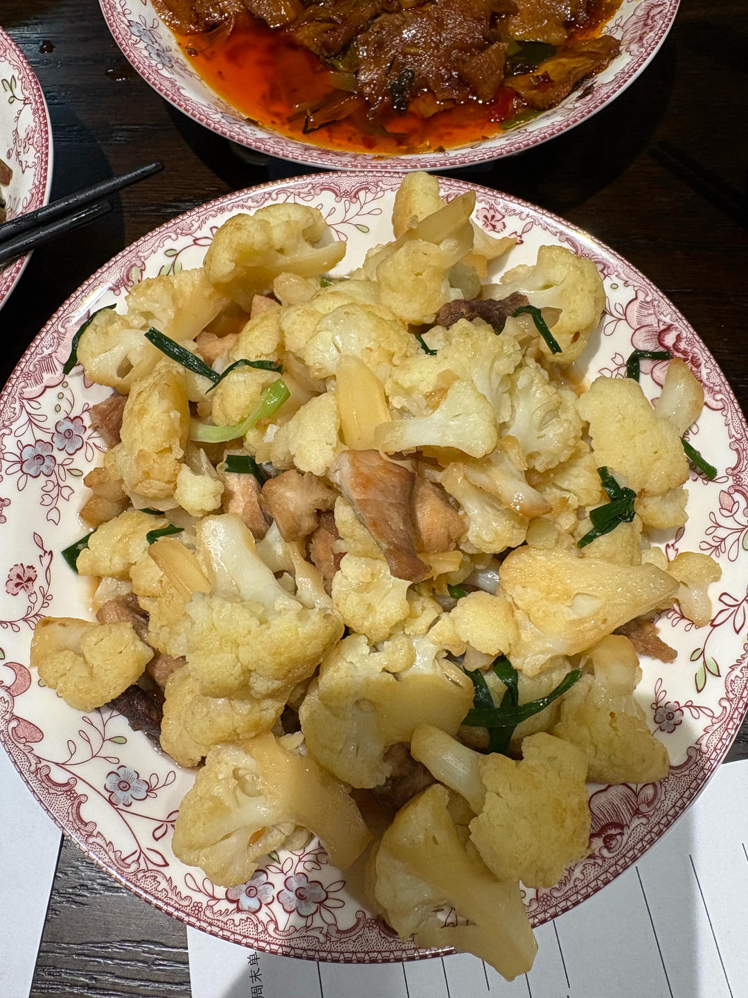 五花肉烧花菜