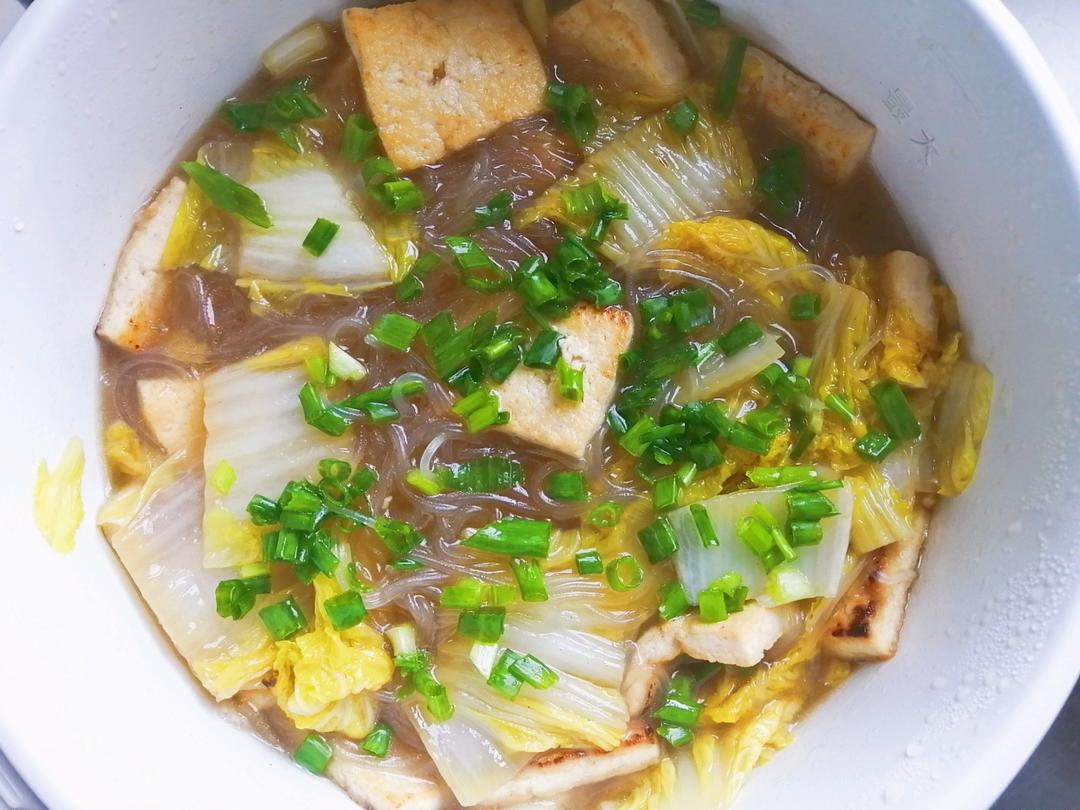 娃娃菜豆腐粉丝煲