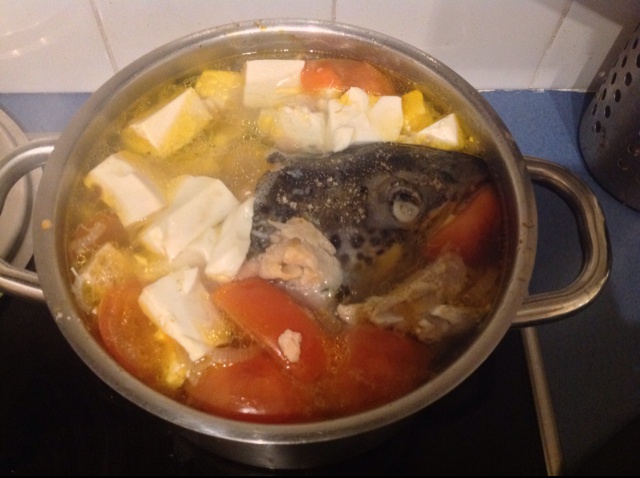 三文鱼头豆腐汤
