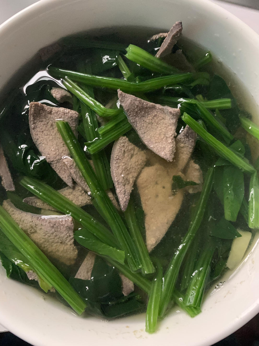 猪肝菠菜汤