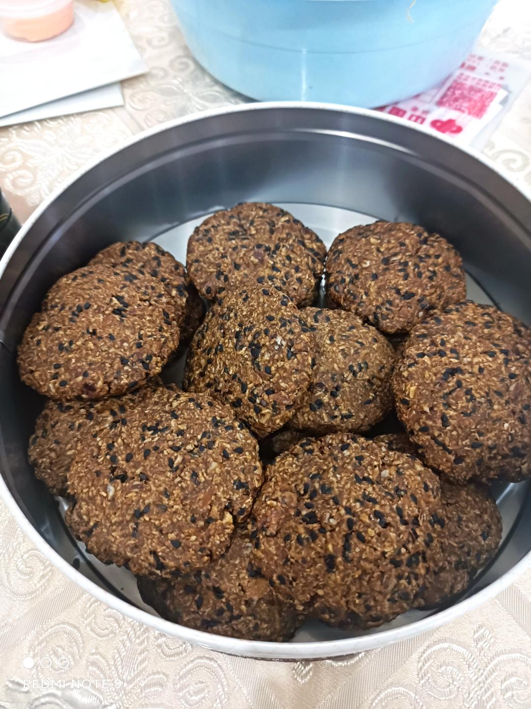 黑芝麻燕麦高纤饼干（无添加，另含植物油减脂配方）