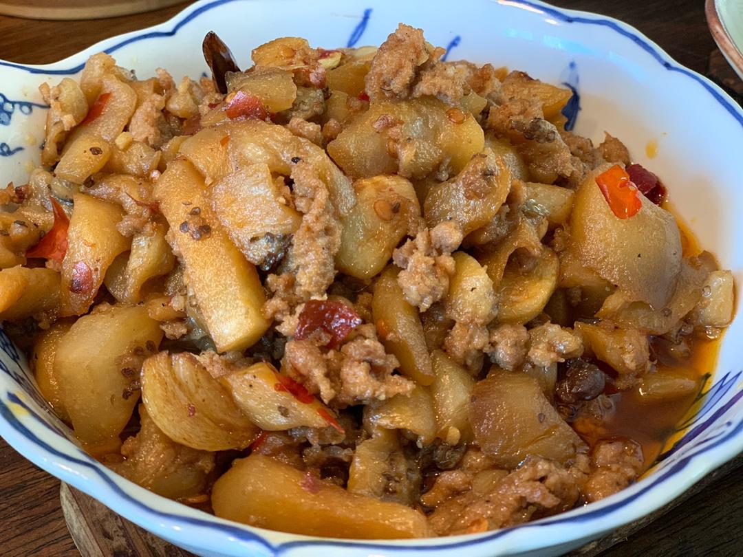 红烧肉沫茄子