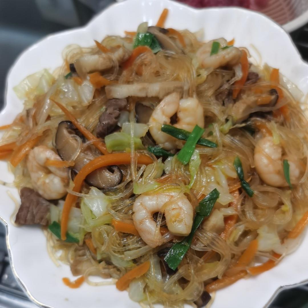 三丝鸡蛋炒粉😋超级懒人食谱，好吃不腻