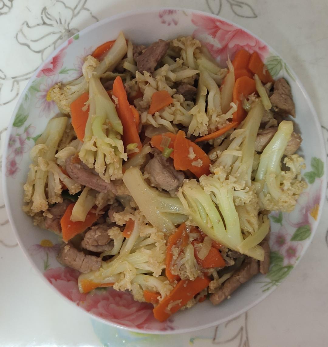 [新手绝不失败]菜花炒肉