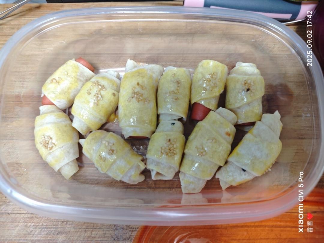 （手抓饼）火腿肠香酥卷——烤箱版