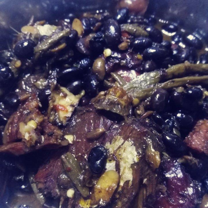 黄豆烧风干咸鱼