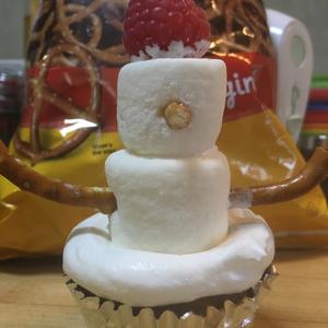 雪娃娃-圣诞杯子蛋糕装饰的做法 步骤3