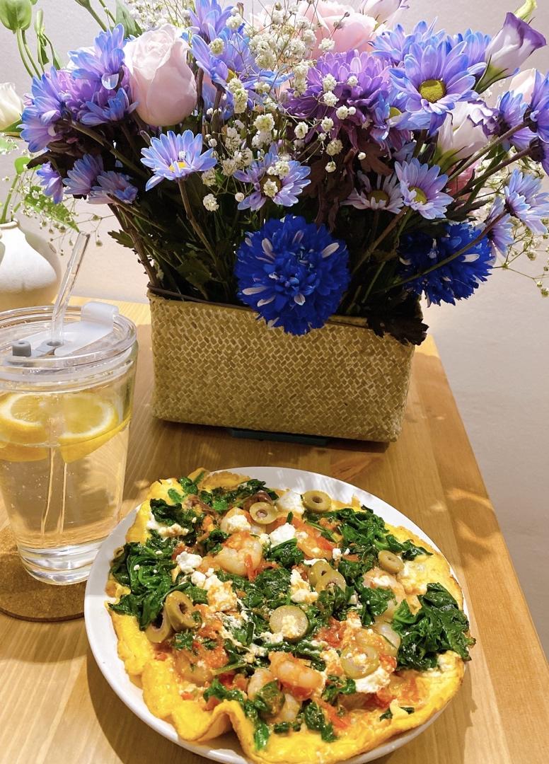 [Gordon Ramsay]虾仁菲达奶酪蛋饼Prawn and Feta Omelette