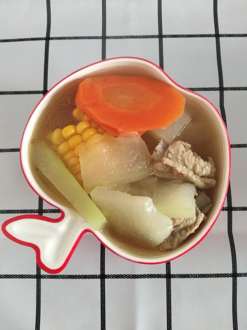 懒人玉米冬瓜排骨汤的做法