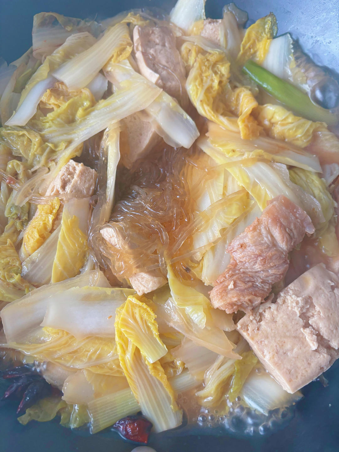 白菜炖冻豆腐的做法