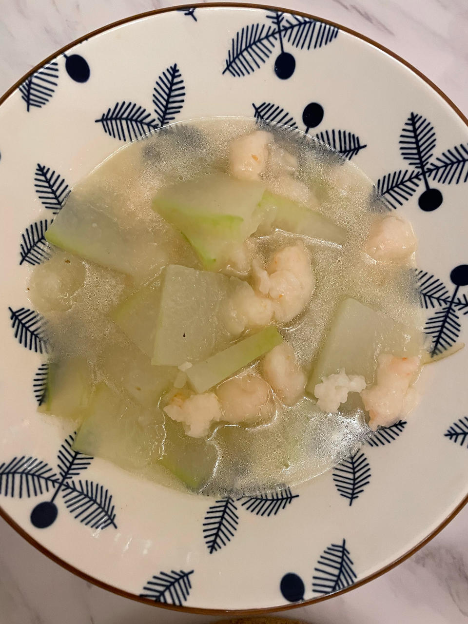 一口鲜掉牙的口味捞虾滑冬瓜汤