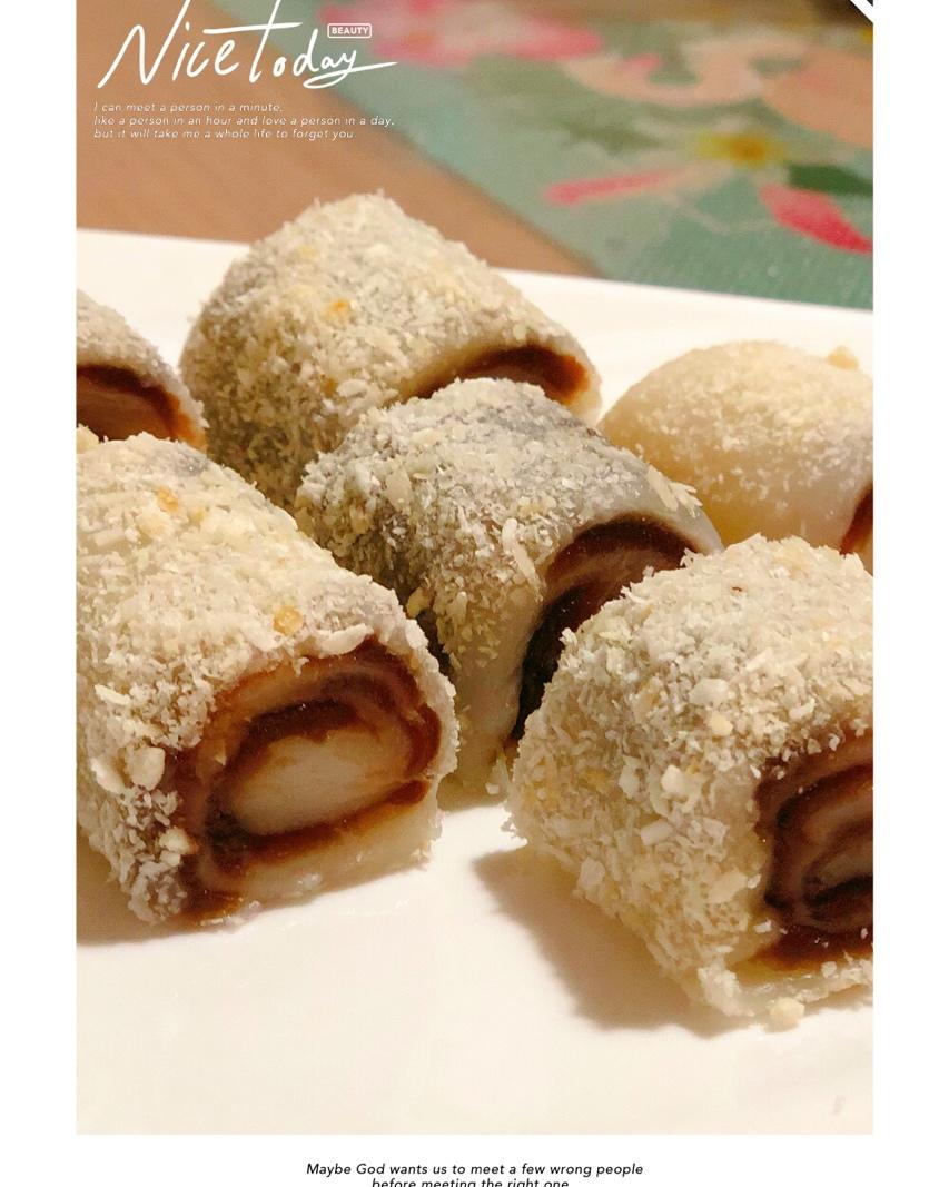 椰蓉豆沙糯米卷