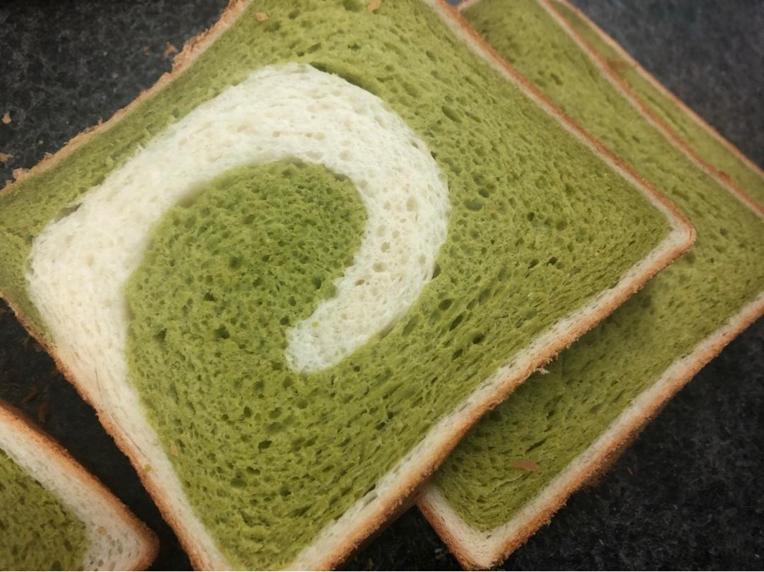 Sara吐司系列五：高颜值抹茶蜜豆双色吐司