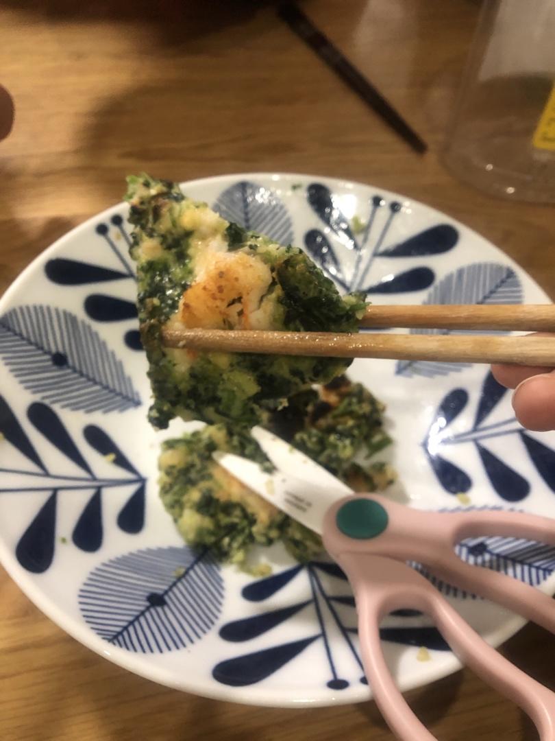 【大力水手煎饼】虽然只有菠菜和虾，但真的出奇的好吃！