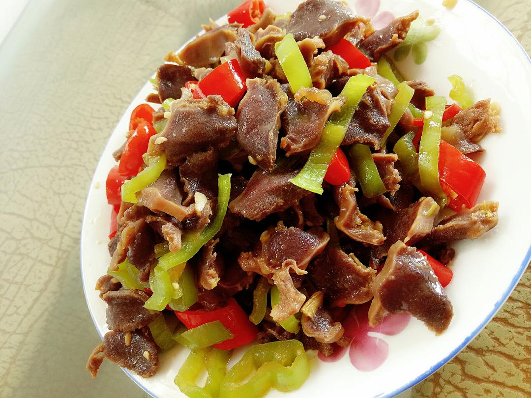 青椒爆炒鸭胗