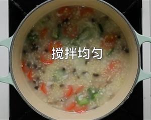 秋葵牛肉蘑菇粥的做法 步骤4