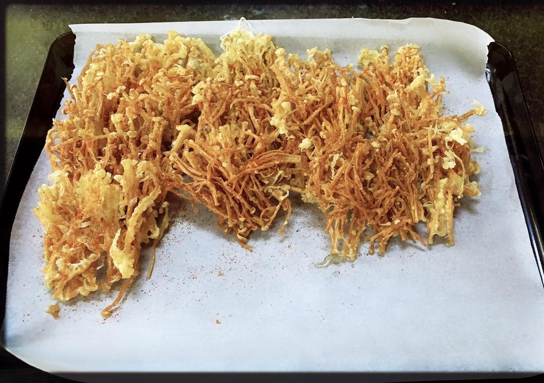 巨香巨酥脆的椒盐金针菇🔥比肉还要好吃百倍