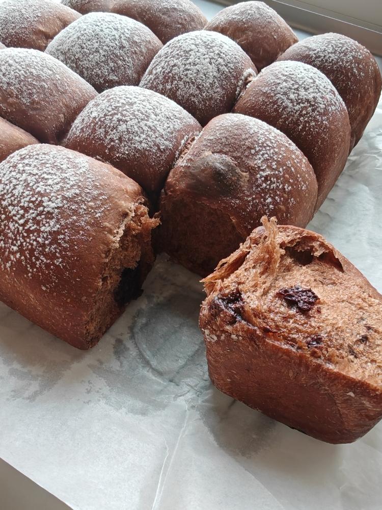 双重巧克力爆浆小餐包