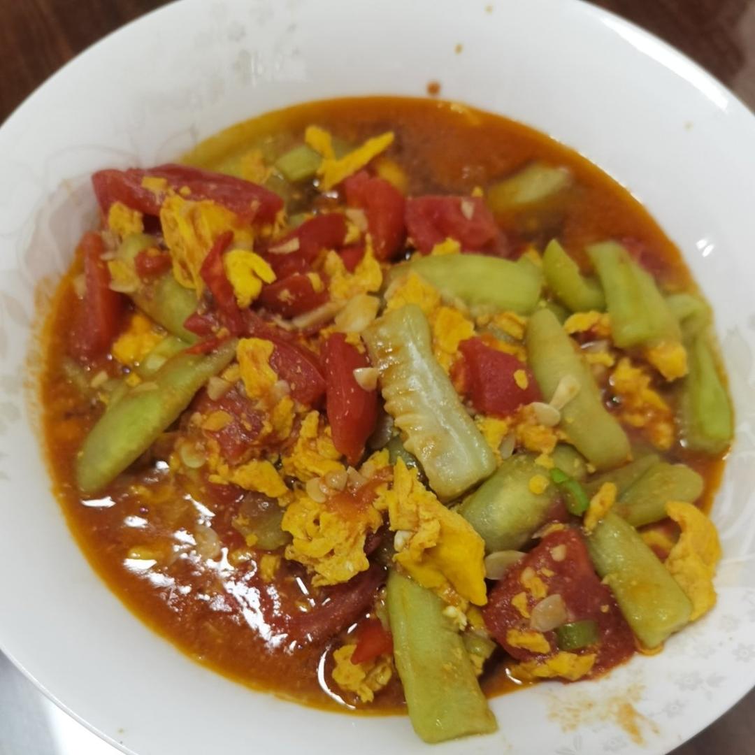 丝瓜西红柿炒蛋