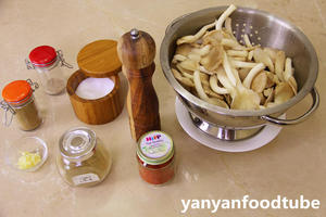 干煸孜然蘑菇 Dry fried Mushroom的做法 步骤1