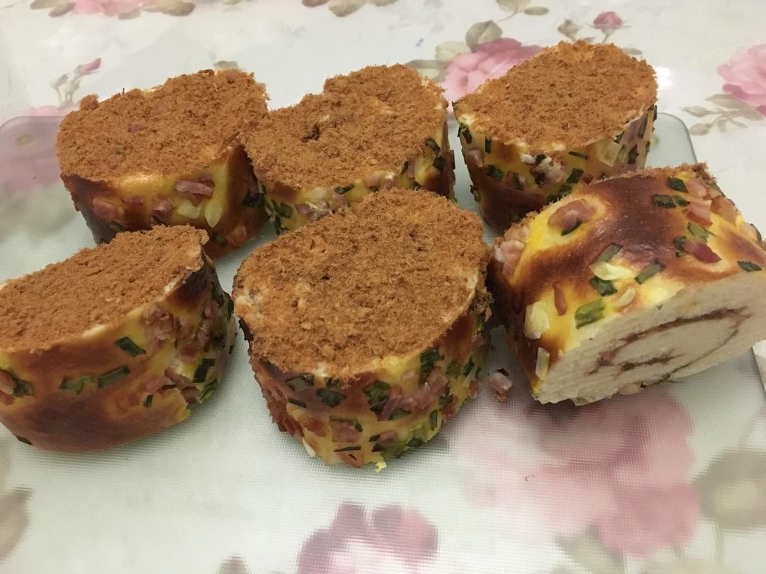 厨师机版肉松香葱面包卷——附香浓肉松做法