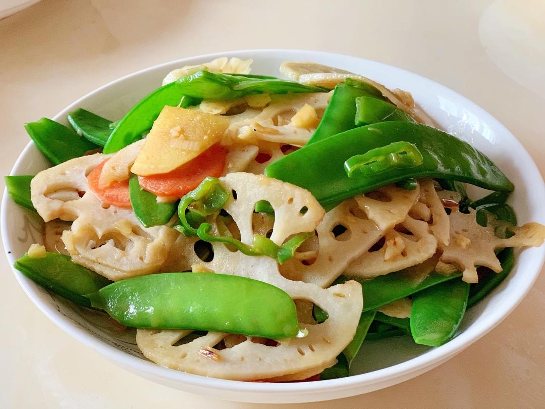 荷塘月色🌙荷兰豆炒藕片