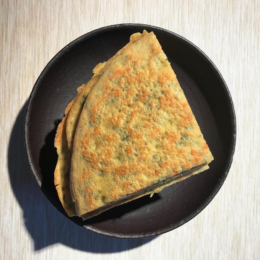 出汁做的花椒叶煎饼