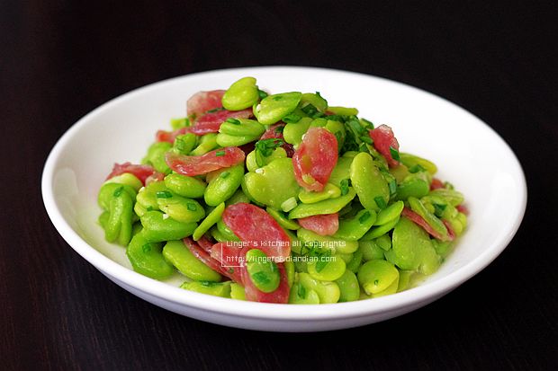 蚕豆炒腊肠