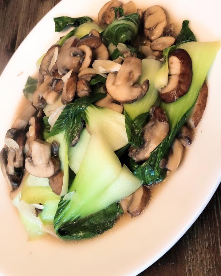 简易版香菇扒油菜