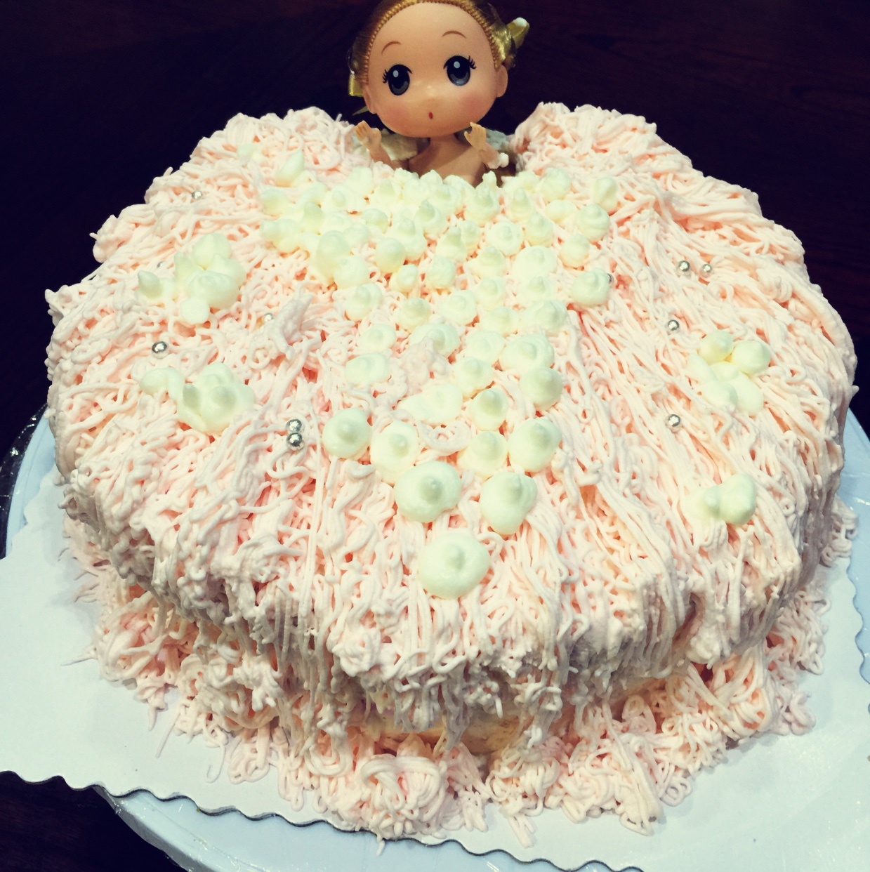 详细步骤制作泡泡浴娃娃蛋糕