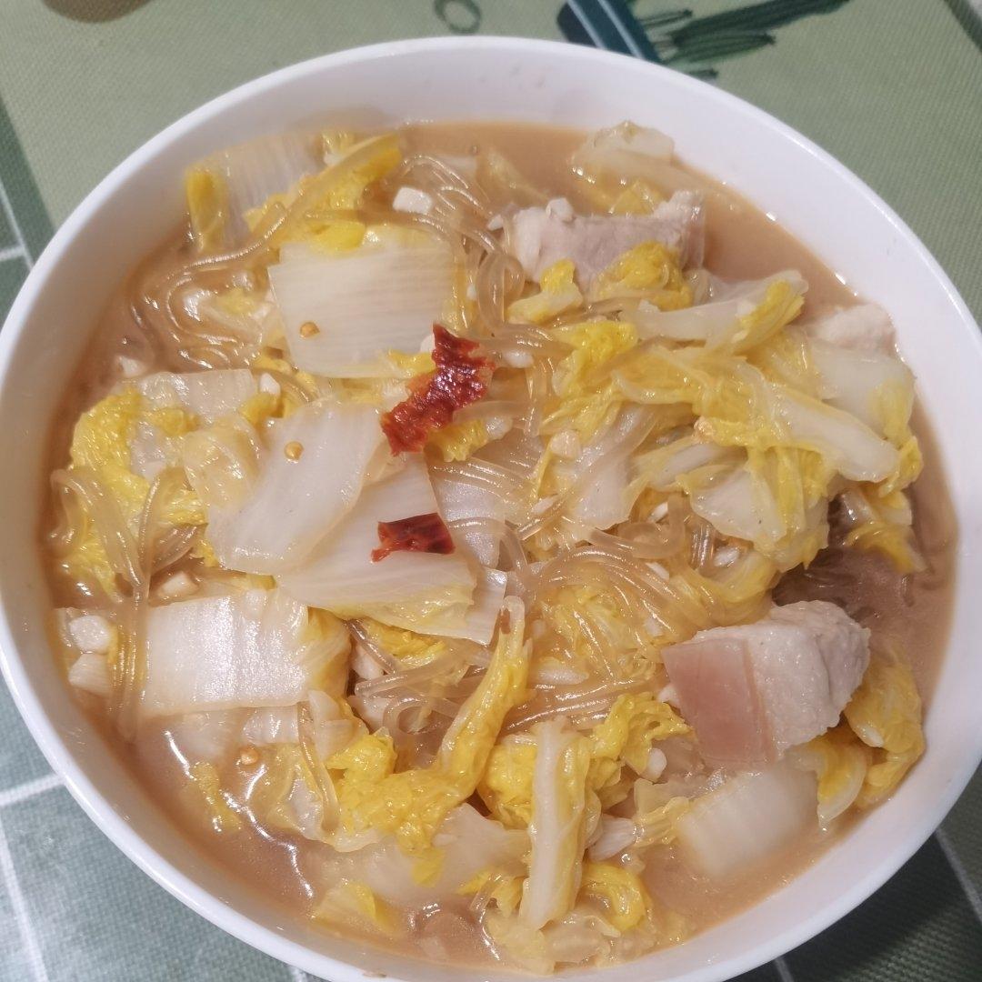 零负担的晚餐｜白菜炖粉条