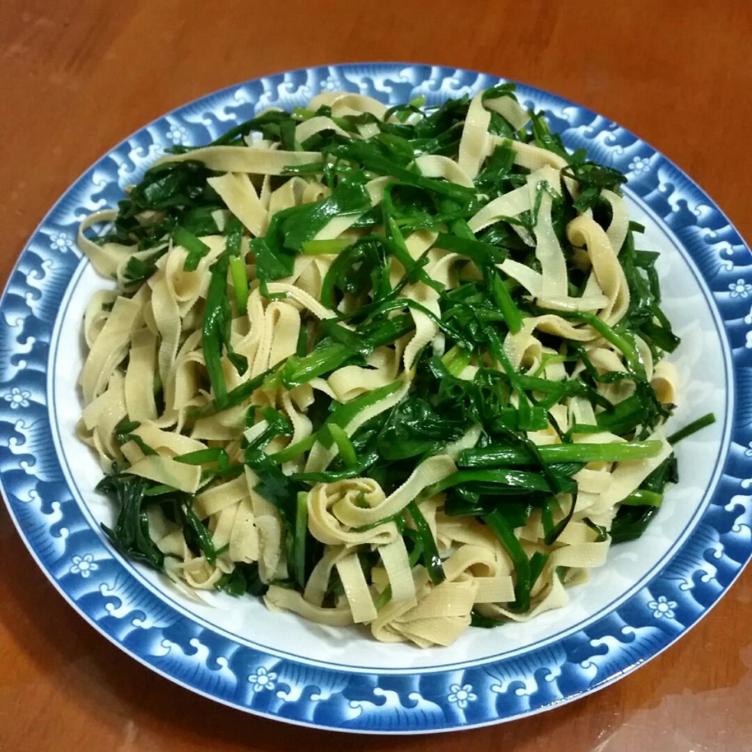 千张丝炒韭菜