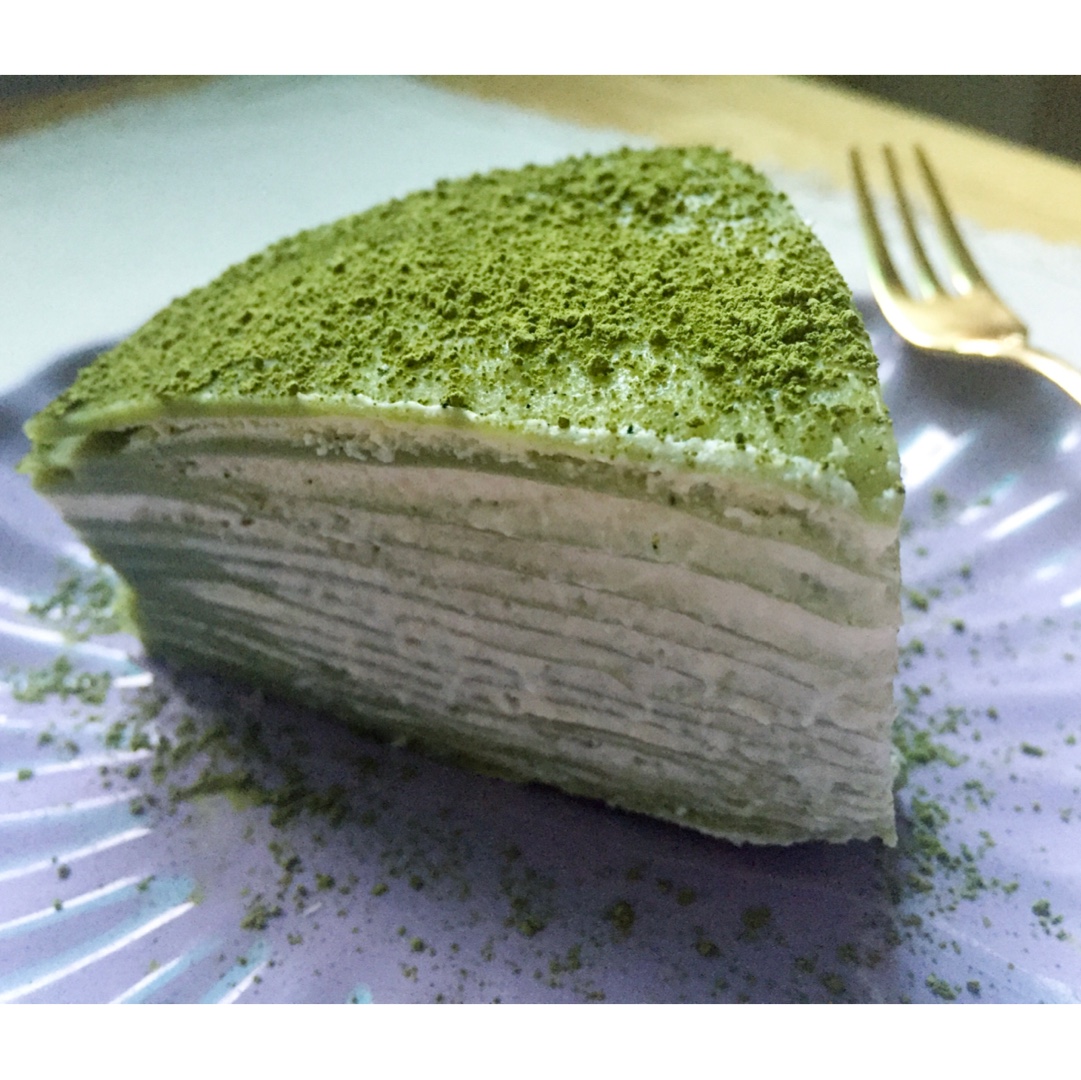 美味的煎蛋糕—抹茶千层蛋糕