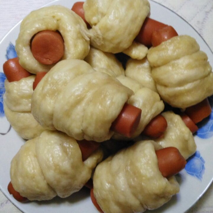 快手火腿卷～一次发酵